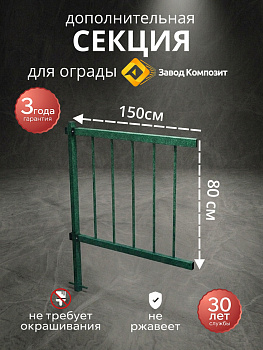 Секция 150см высота 80см