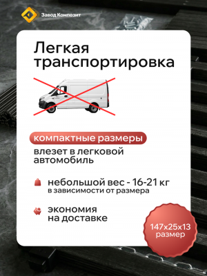 Оградка на кладбище (могилу), сборная, из стеклокомпозита под заказ под ваш размер